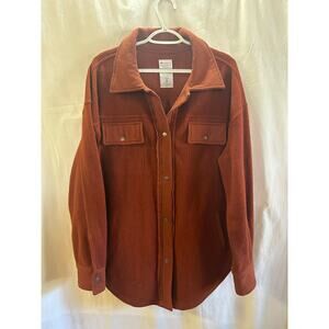 Fornia Rust Fleece Shacket – Size M (P2P 24”)